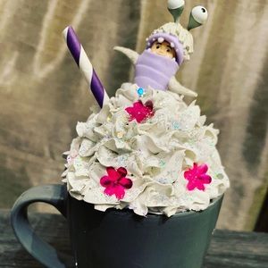 Boo Monsters inc faux whipped cream mug topper
